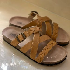 Birkenstock LOOK ALIKE dupe suede slip on sandals
